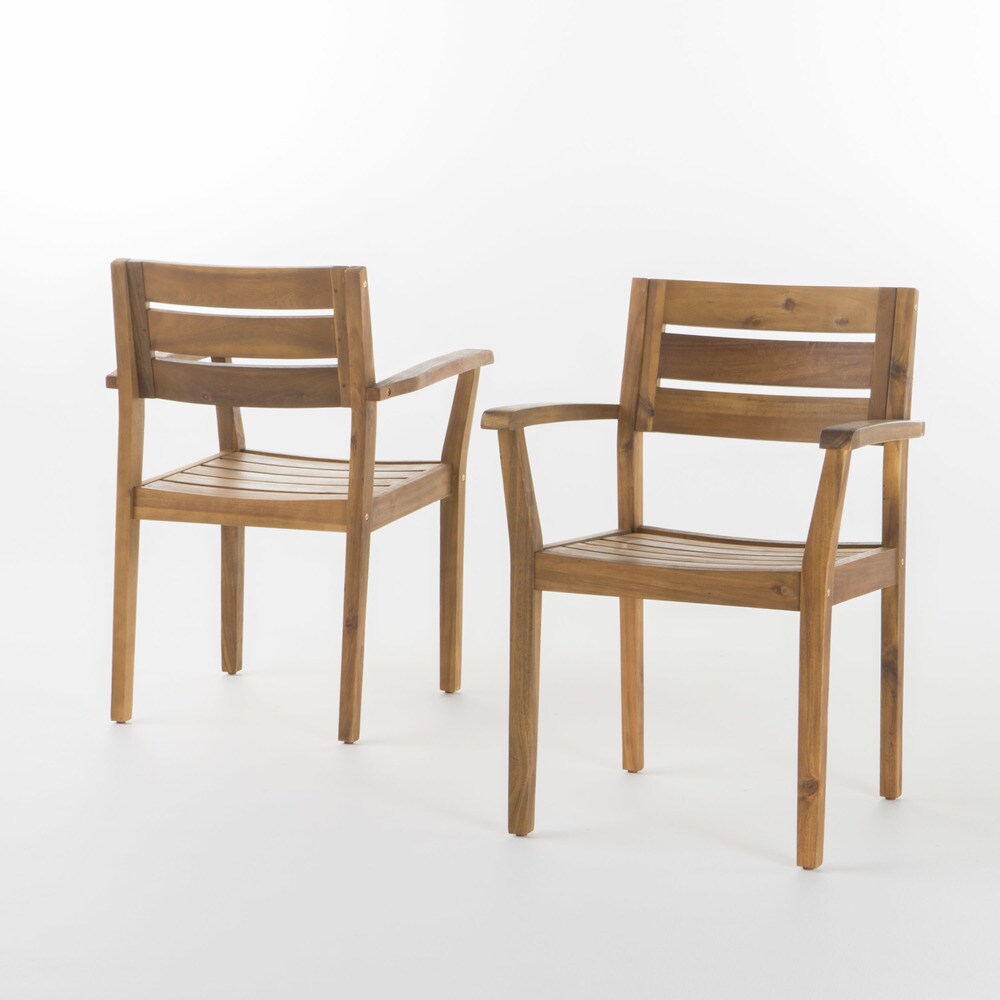 Ensemble de salle à manger rectangulaire d'extérieur Stamford 7 pièces en bois d'acacia par Christopher Knight Home