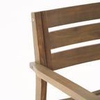 Ensemble de salle à manger rectangulaire d'extérieur Stamford 7 pièces en bois d'acacia par Christopher Knight Home