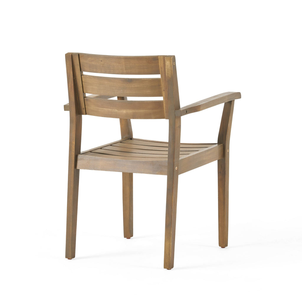 Ensemble de salle à manger rectangulaire d'extérieur Stamford 7 pièces en bois d'acacia par Christopher Knight Home
