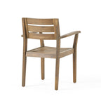 Ensemble de salle à manger rectangulaire d'extérieur Stamford 7 pièces en bois d'acacia par Christopher Knight Home