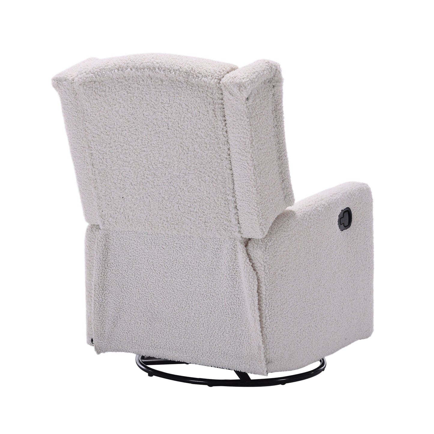 Fauteuil inclinable pivotant sans accoudoirs en tissu de taille standard avec rotation à 360°, fonction d'inclinaison et base coulissante