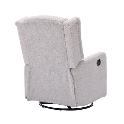 Fauteuil inclinable pivotant sans accoudoirs en tissu de taille standard avec rotation à 360°, fonction d'inclinaison et base coulissante