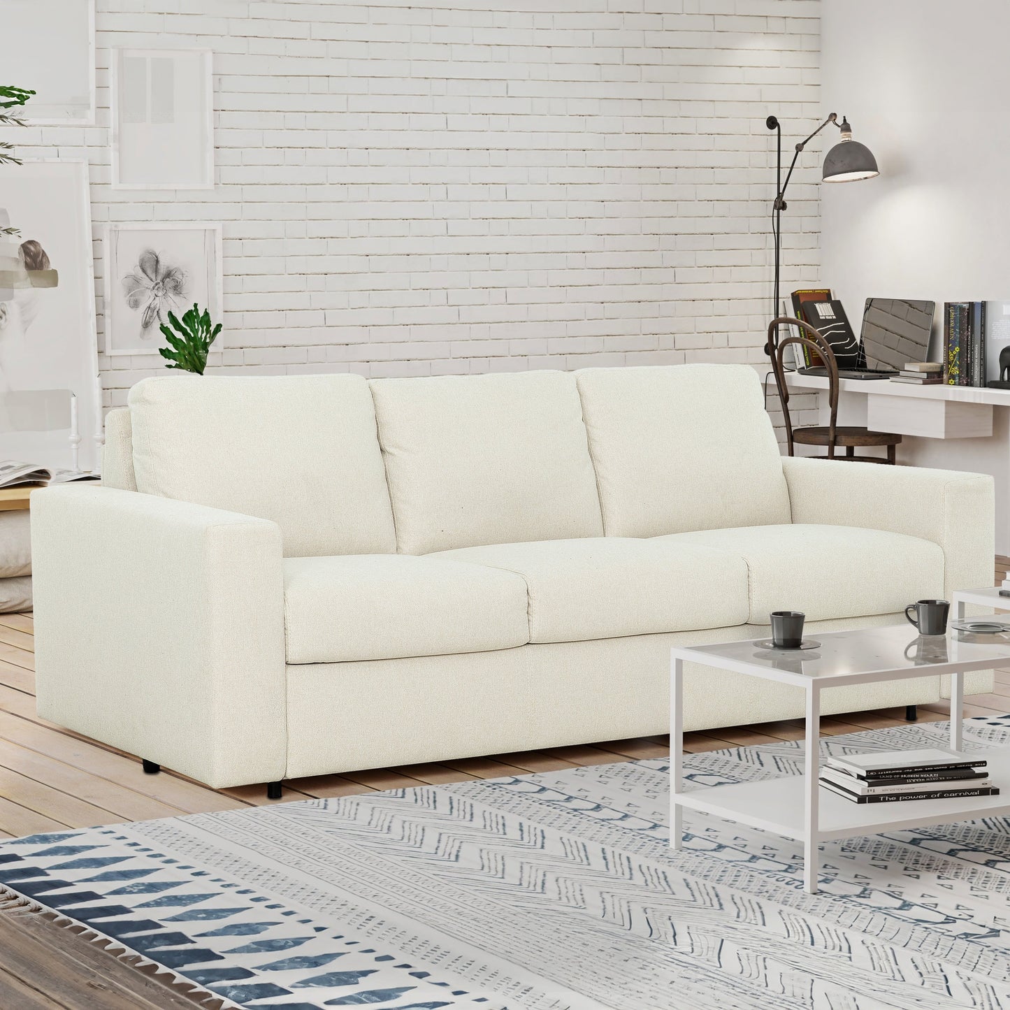 Canapé-lit queen Stearns &amp; Foster® Paolo de 82 po avec matelas en mousse à mémoire de forme de 5 po