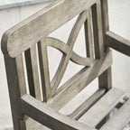 Ensemble de salle à manger de patio 5 pièces en bois gris délavé de style ferme Stefanos