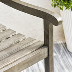 Ensemble de salle à manger de patio 5 pièces en bois gris délavé de style ferme Stefanos