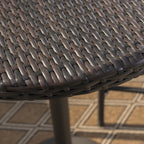 Ensemble de bar rond Stella Outdoor 3 pièces en osier de 26 pouces par Christopher Knight Home