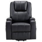 Fauteuil inclinable électrique Stoy Power Lift, massage, 91 cm, similicuir noir