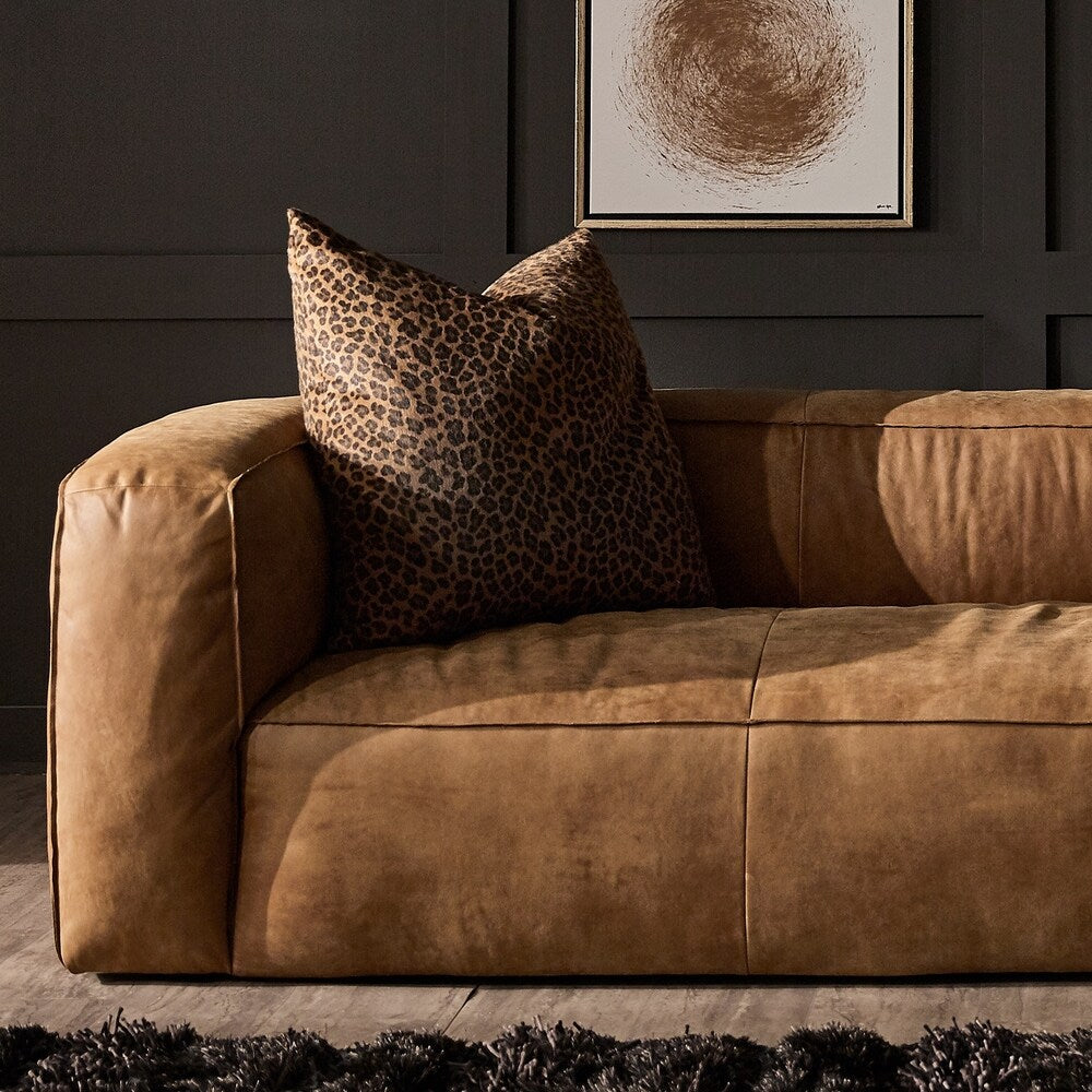 Canapé Divya Outback en cuir beige par iNSPIRE Q Modern