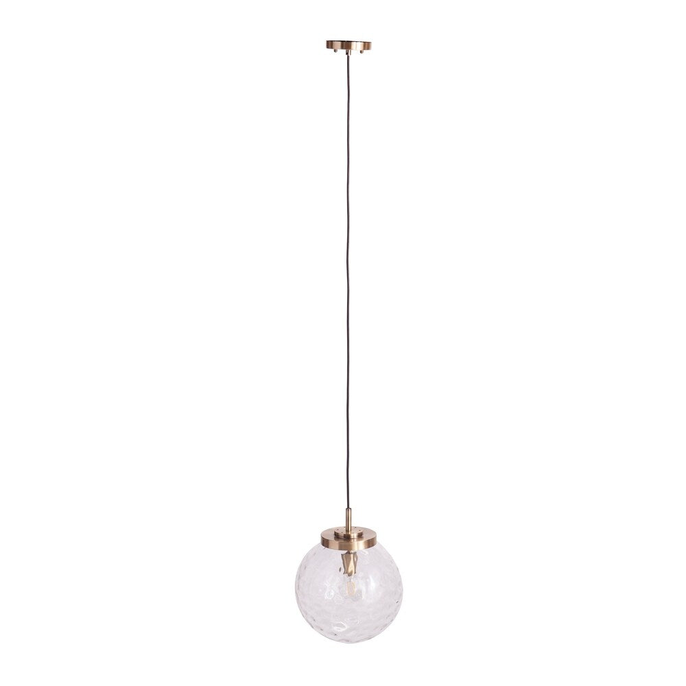 Suspension contemporaine en laiton et verre Padgett de SEI Furniture