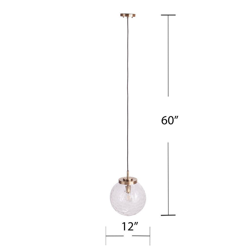 Suspension contemporaine en laiton et verre Padgett de SEI Furniture
