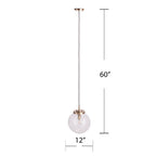 Suspension contemporaine en laiton et verre Padgett de SEI Furniture
