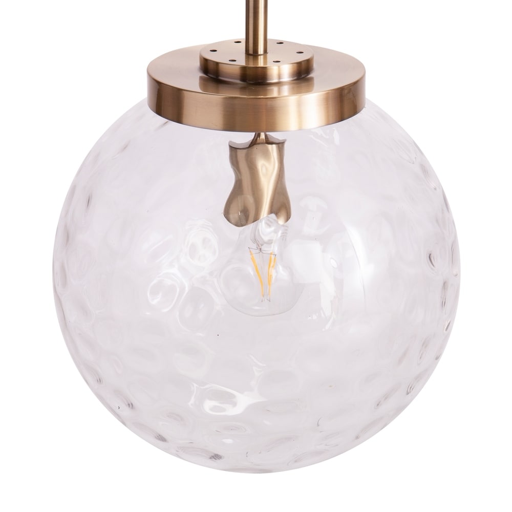 Suspension contemporaine en laiton et verre Padgett de SEI Furniture