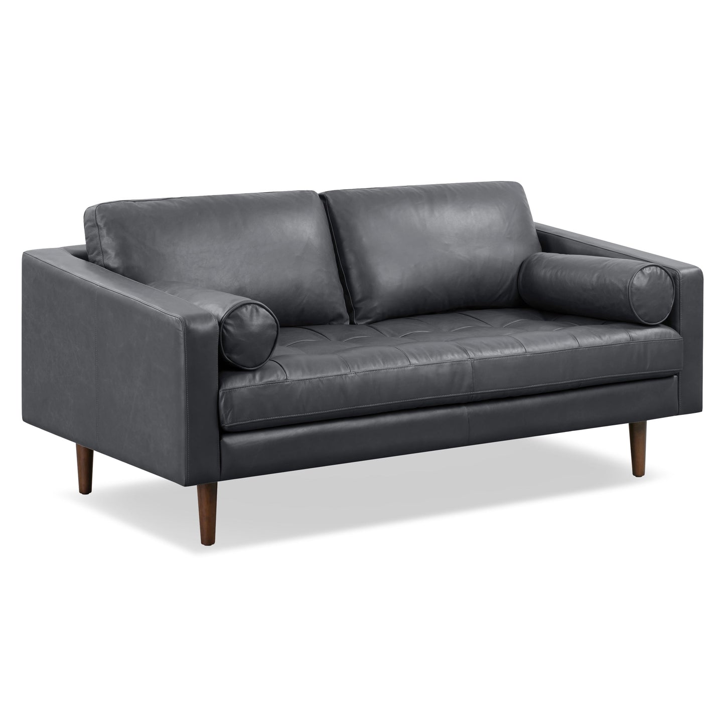 Canapé d'appartement Poly &amp; Bark Napa 72 - Cuir italien véritable pleine fleur
