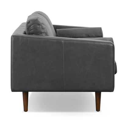 Canapé d'appartement Poly &amp; Bark Napa 72 - Cuir italien véritable pleine fleur