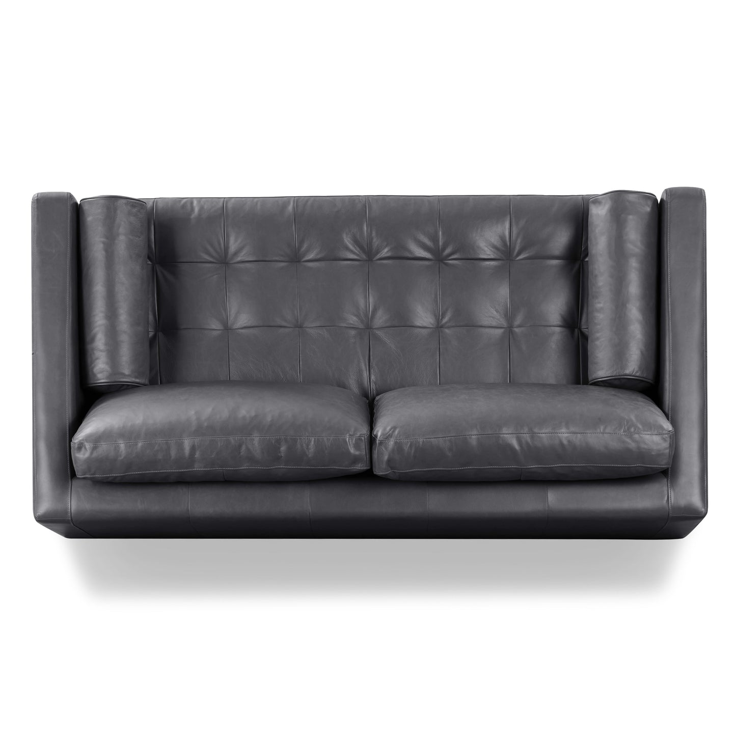 Canapé d'appartement Poly &amp; Bark Napa 72 - Cuir italien véritable pleine fleur