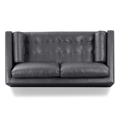 Canapé d'appartement Poly &amp; Bark Napa 72 - Cuir italien véritable pleine fleur