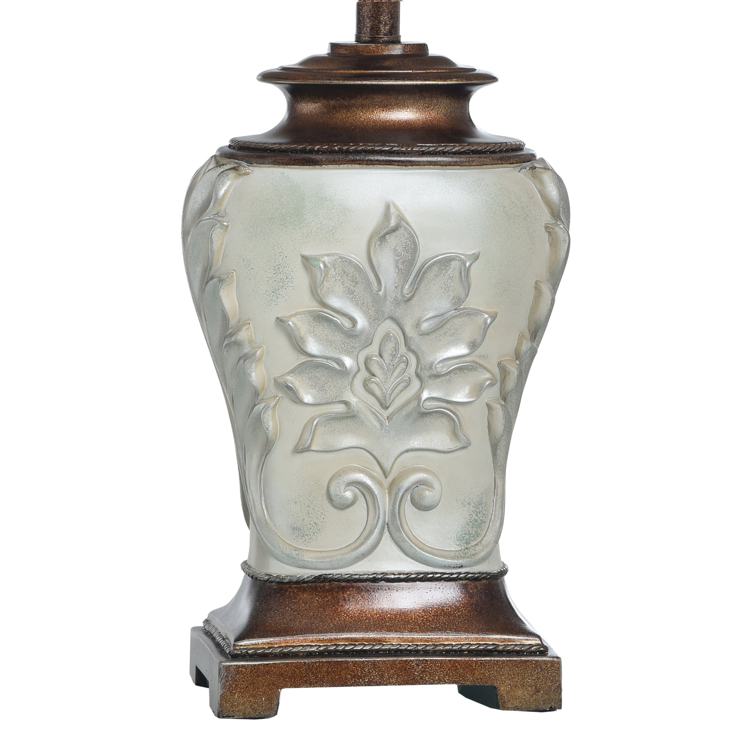 Lampe de table StyleCraft Magonia – Crème, blanc cassé avec finition dorée antique