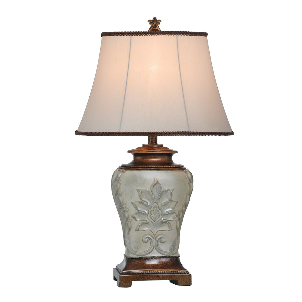 Lampe de table StyleCraft Magonia – Crème, blanc cassé avec finition dorée antique