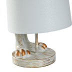 Lampe de bureau StyleCraft Malta en cuivre blanc délavé, motif lapin