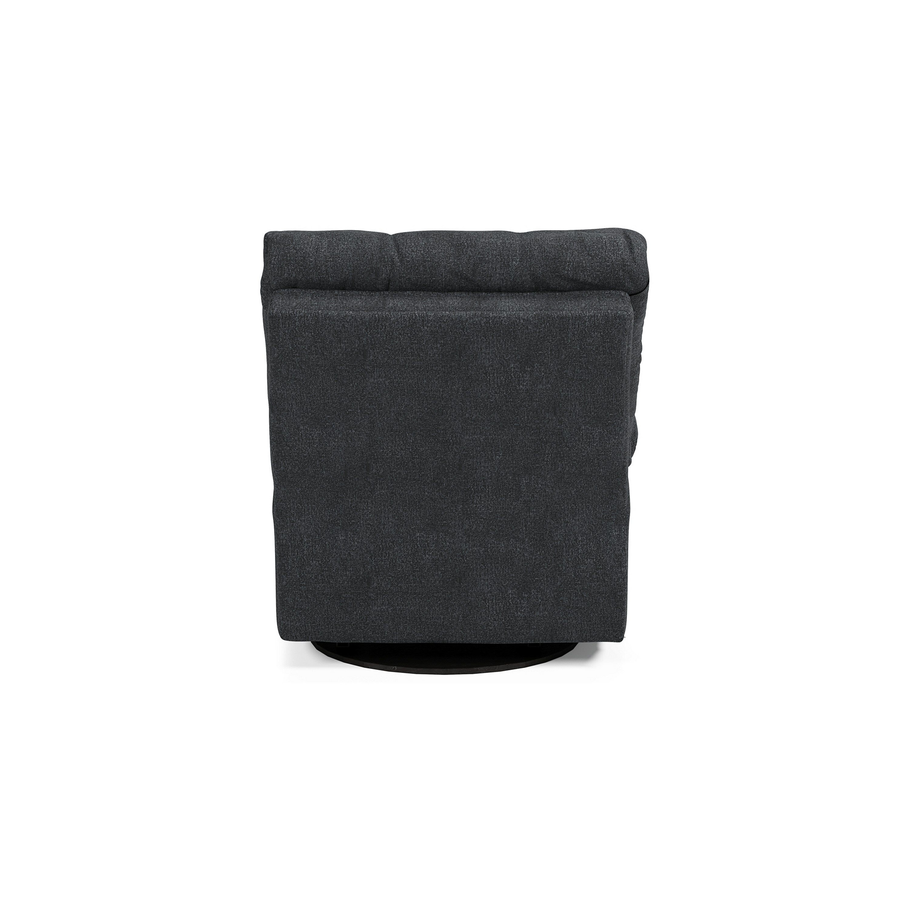 Fauteuil inclinable manuel pivotant Sub, polyester capitonné bleu marine biscuit