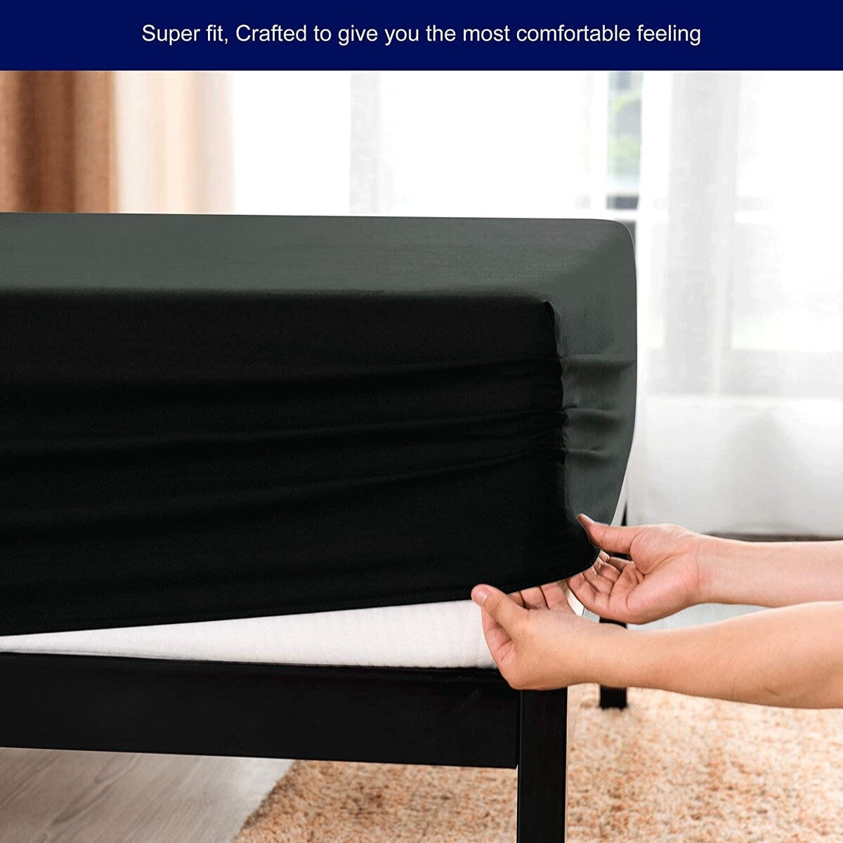 Drap-housse à poche profonde en microfibre de qualité supérieure Subrtex de 15 pouces