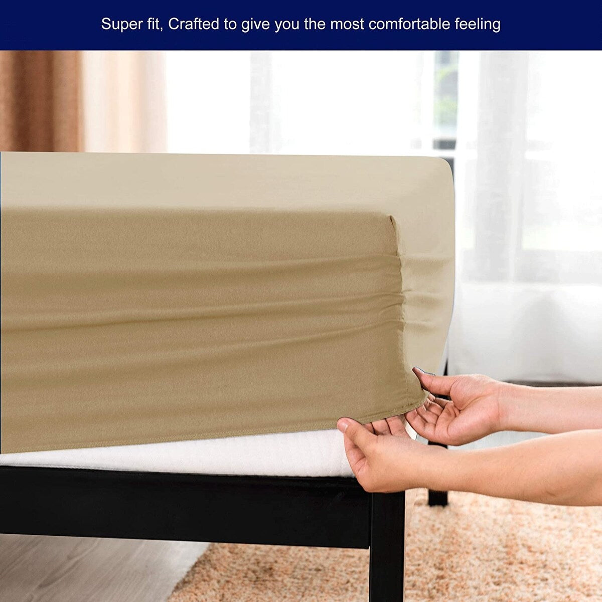 Drap-housse à poche profonde en microfibre de qualité supérieure Subrtex de 15 pouces