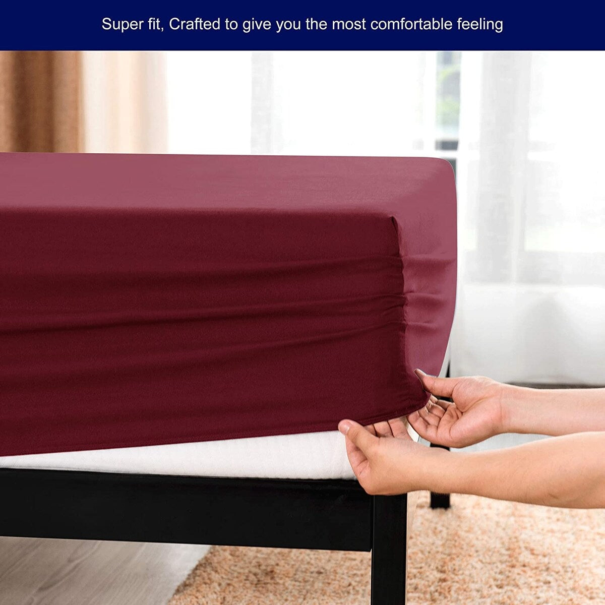Drap-housse à poche profonde en microfibre de qualité supérieure Subrtex de 15 pouces