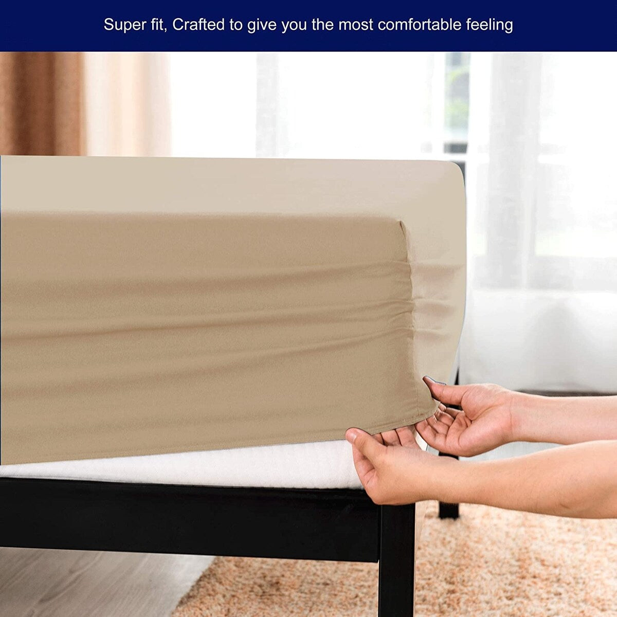 Drap-housse à poche profonde en microfibre de qualité supérieure Subrtex de 15 pouces