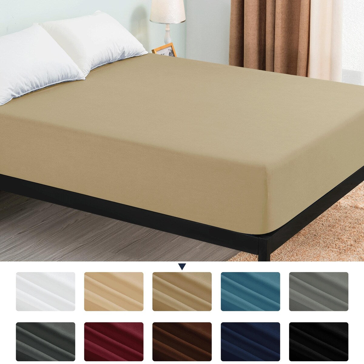 Drap-housse à poche profonde en microfibre de qualité supérieure Subrtex de 15 pouces