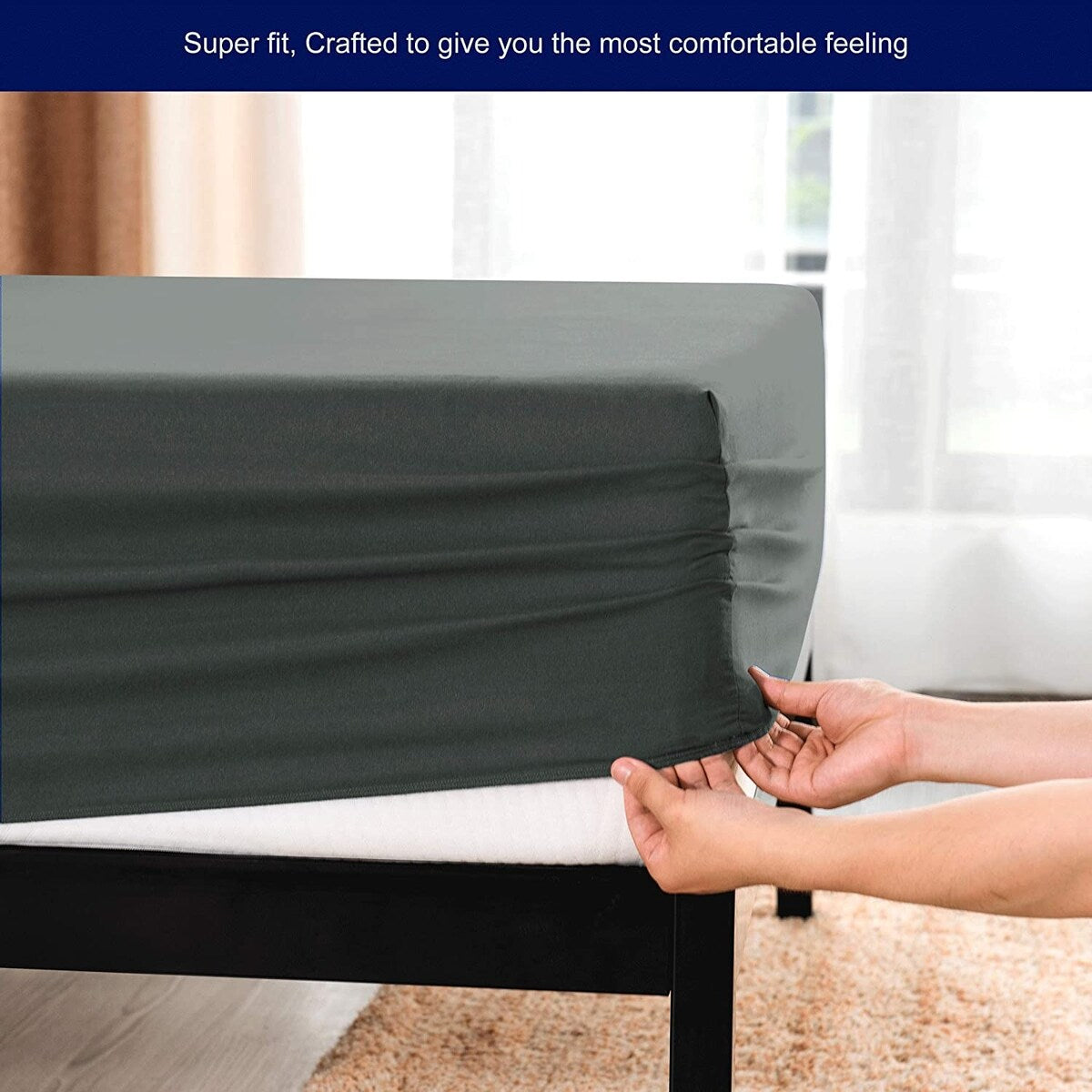 Drap-housse à poche profonde en microfibre de qualité supérieure Subrtex de 15 pouces