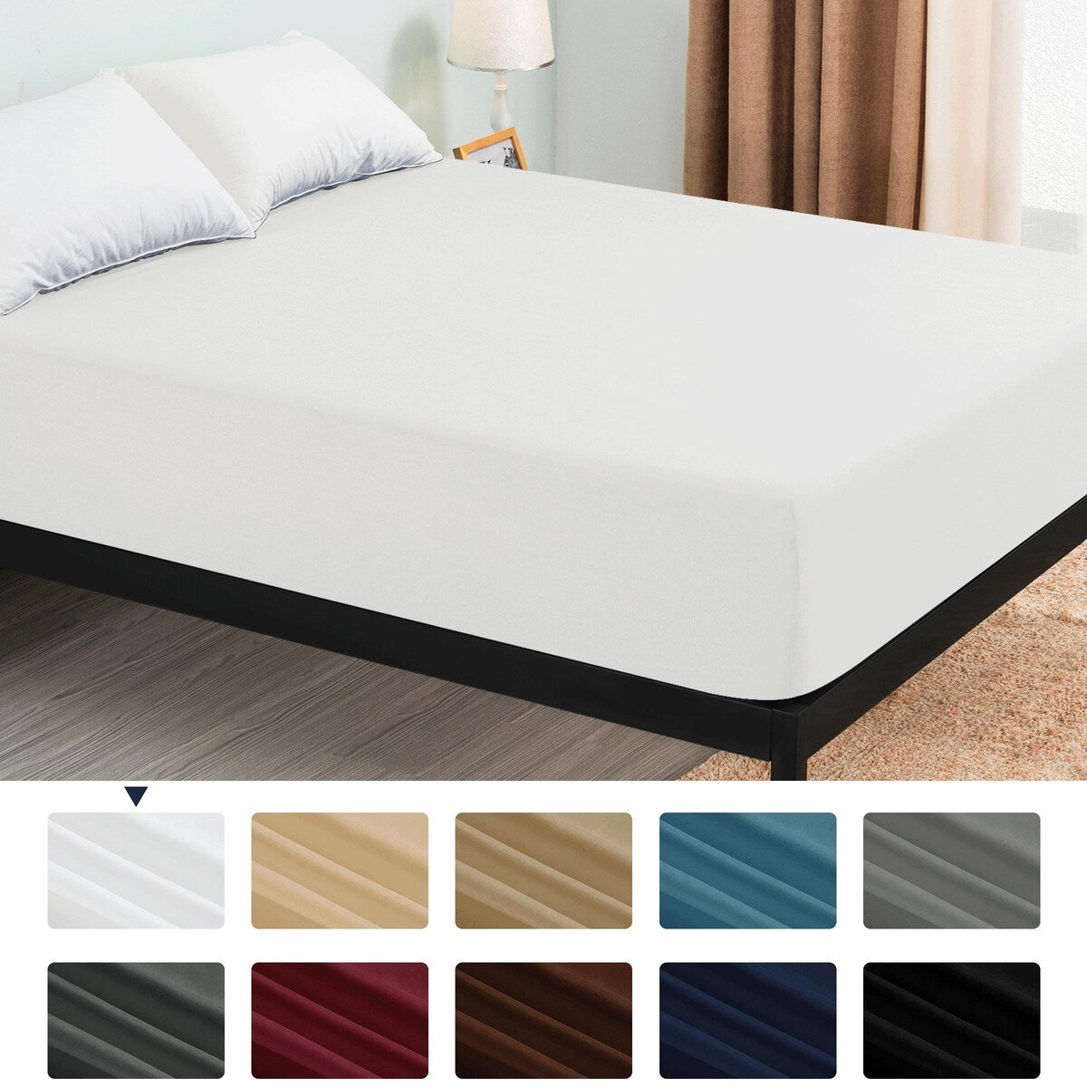 Drap-housse à poche profonde en microfibre de qualité supérieure Subrtex de 15 pouces