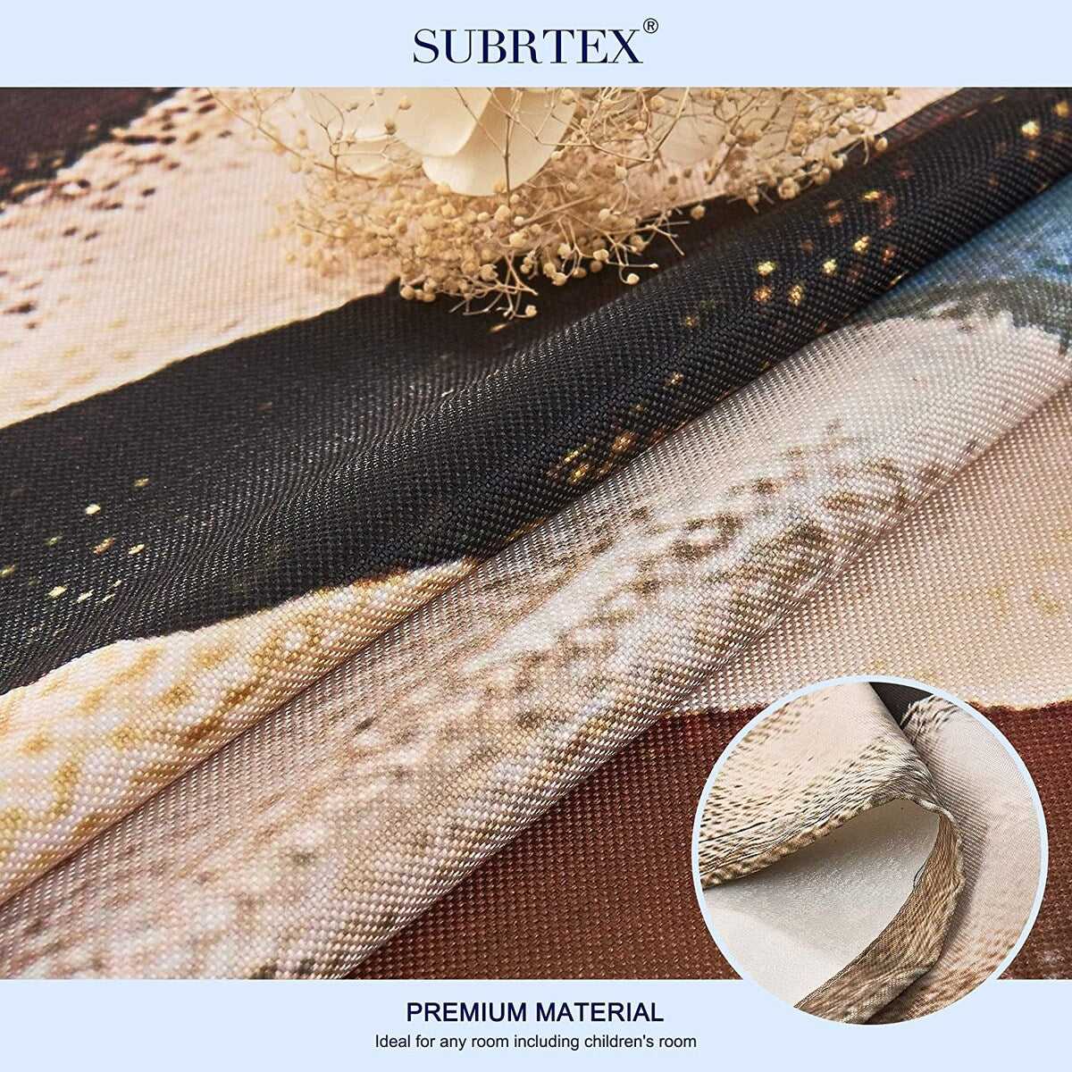 Rideaux occultants imprimés Subrtex, 2 pièces, rideaux de fenêtre colorés