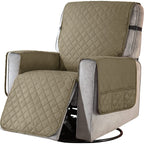 Subrtex Recliner Chair Cover Slipcover Reversible Protector Anti-Slip - Large