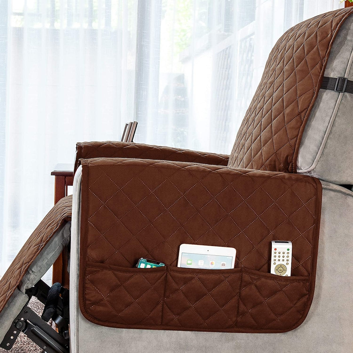 Housse de protection réversible et antidérapante pour fauteuil inclinable Subrtex - Grande taille