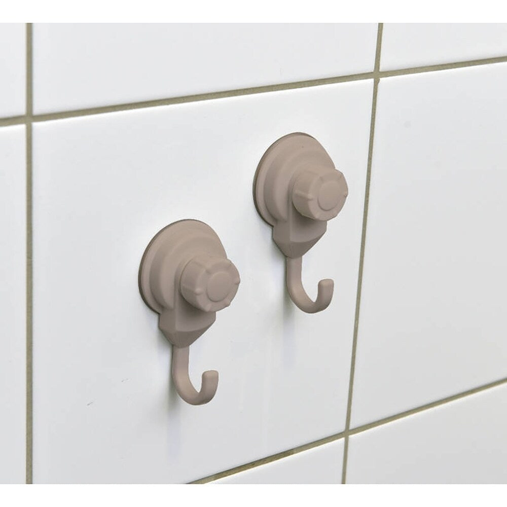 Lot de 2 crochets à ventouse pour rangement mural de douche et de cuisine en luffa