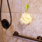 Lot de 2 crochets à ventouse pour rangement mural de douche et de cuisine en luffa