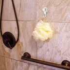 Lot de 2 crochets à ventouse pour rangement mural de douche et de cuisine en luffa