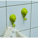 Lot de 2 crochets à ventouse pour rangement mural de douche et de cuisine en luffa