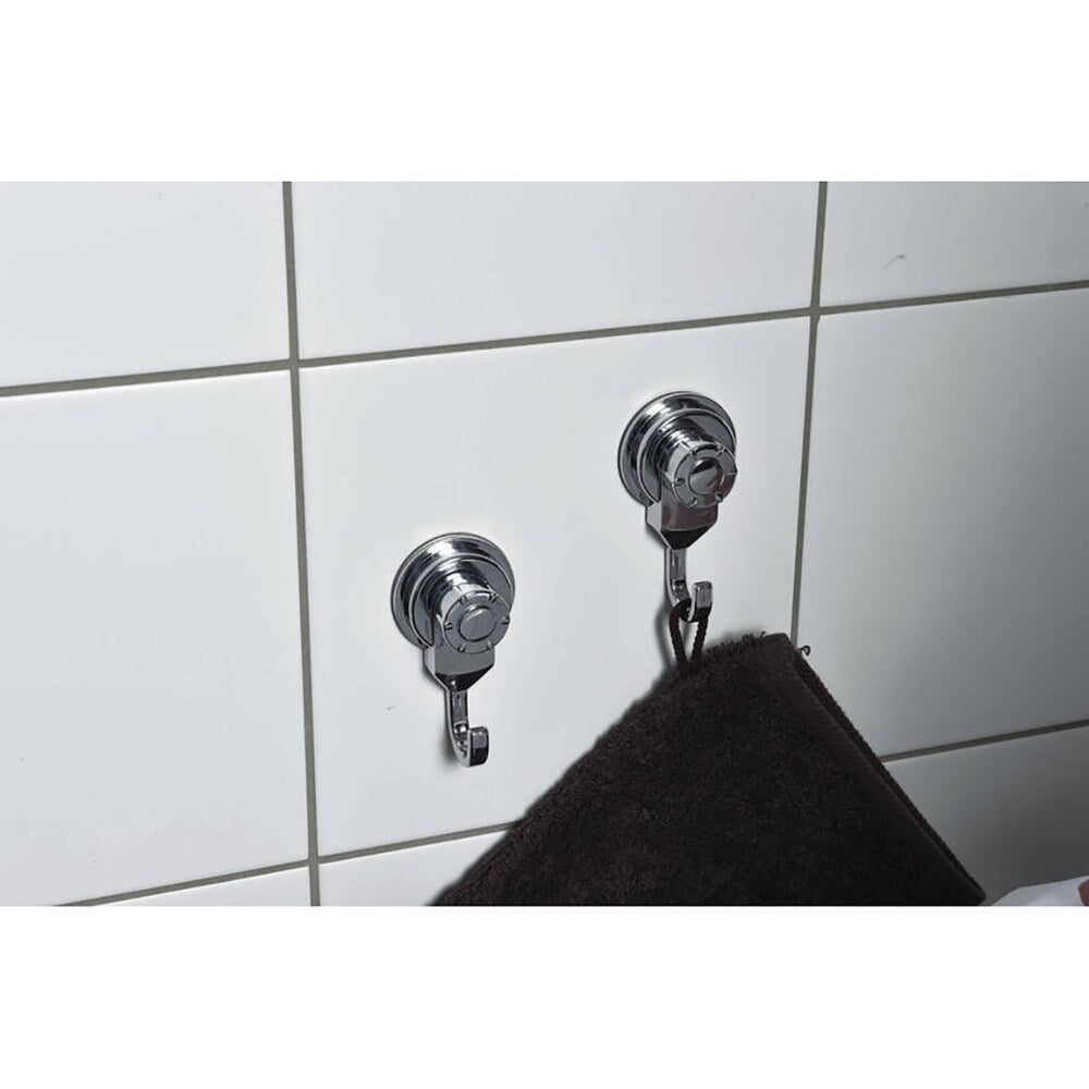 Lot de 2 crochets à ventouse pour rangement mural de douche et de cuisine en luffa
