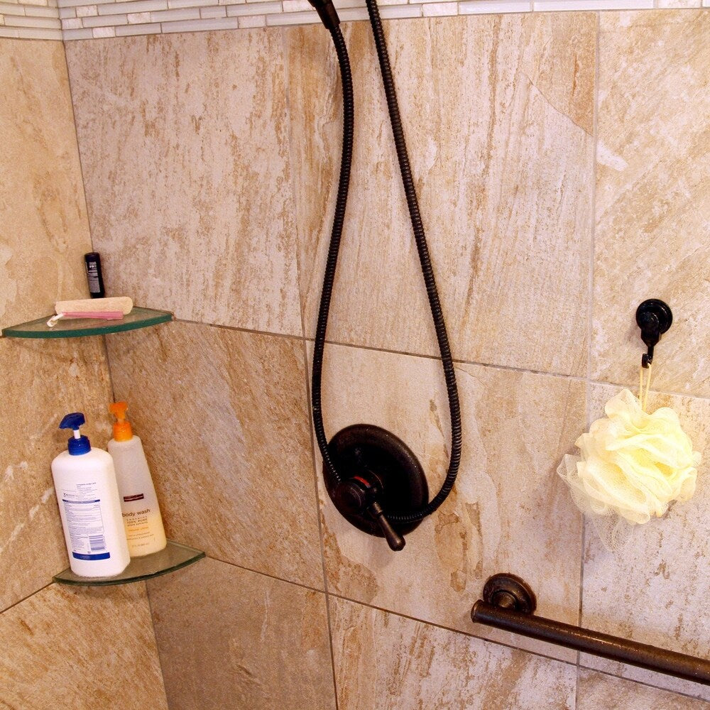 Lot de 2 crochets à ventouse pour rangement mural de douche et de cuisine en luffa