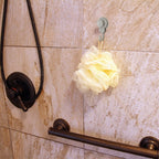 Lot de 2 crochets à ventouse pour rangement mural de douche et de cuisine en luffa
