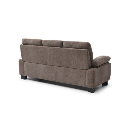 Canapé droit Summerton 78 po en polyester avec accoudoirs coussinés