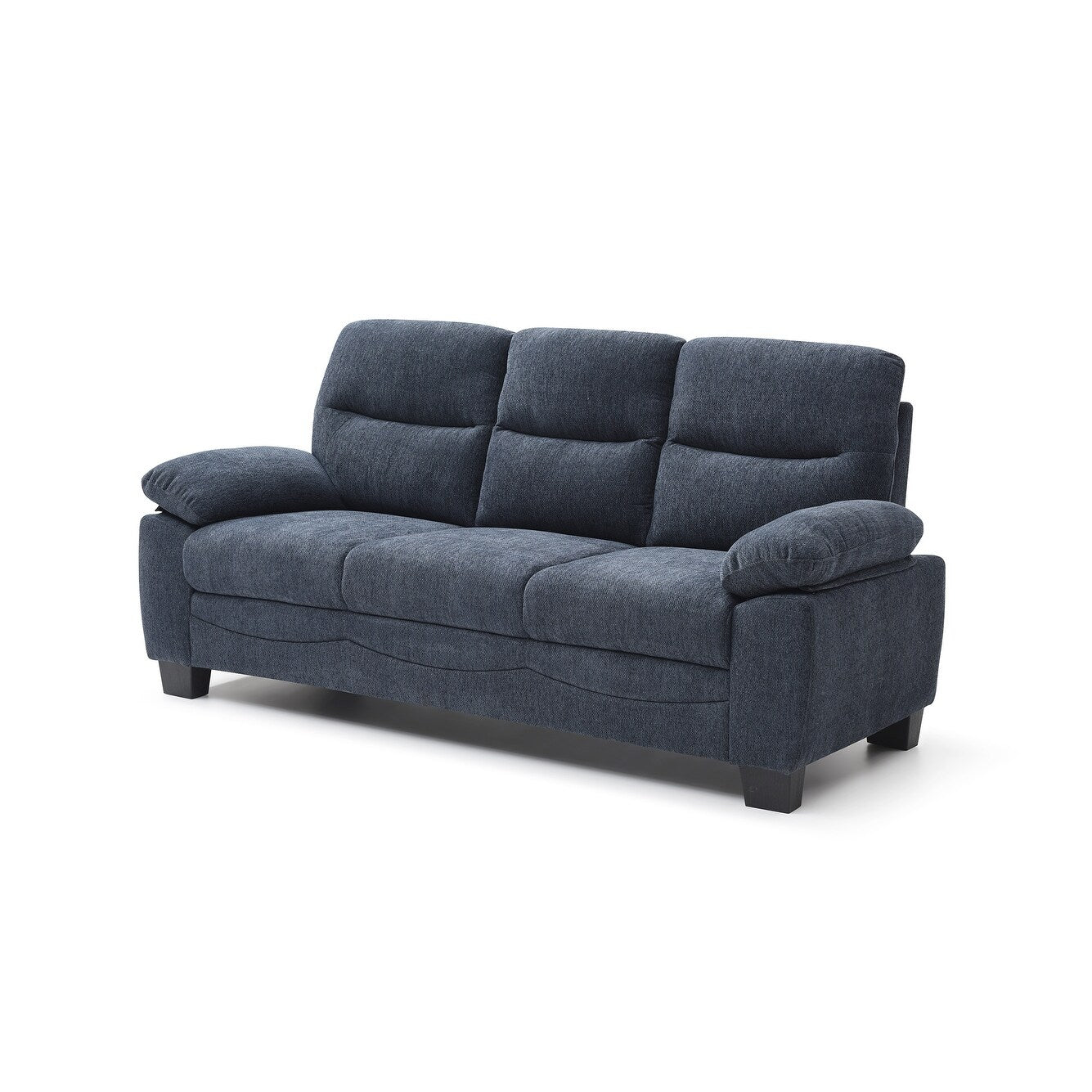 Canapé droit Summerton 78 po en polyester avec accoudoirs coussinés