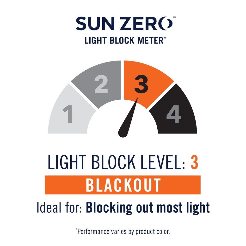 Rideau occultant à économie d'énergie Sun Zero Hayden, 1 pièce, avec passe-tringle, panneau simple