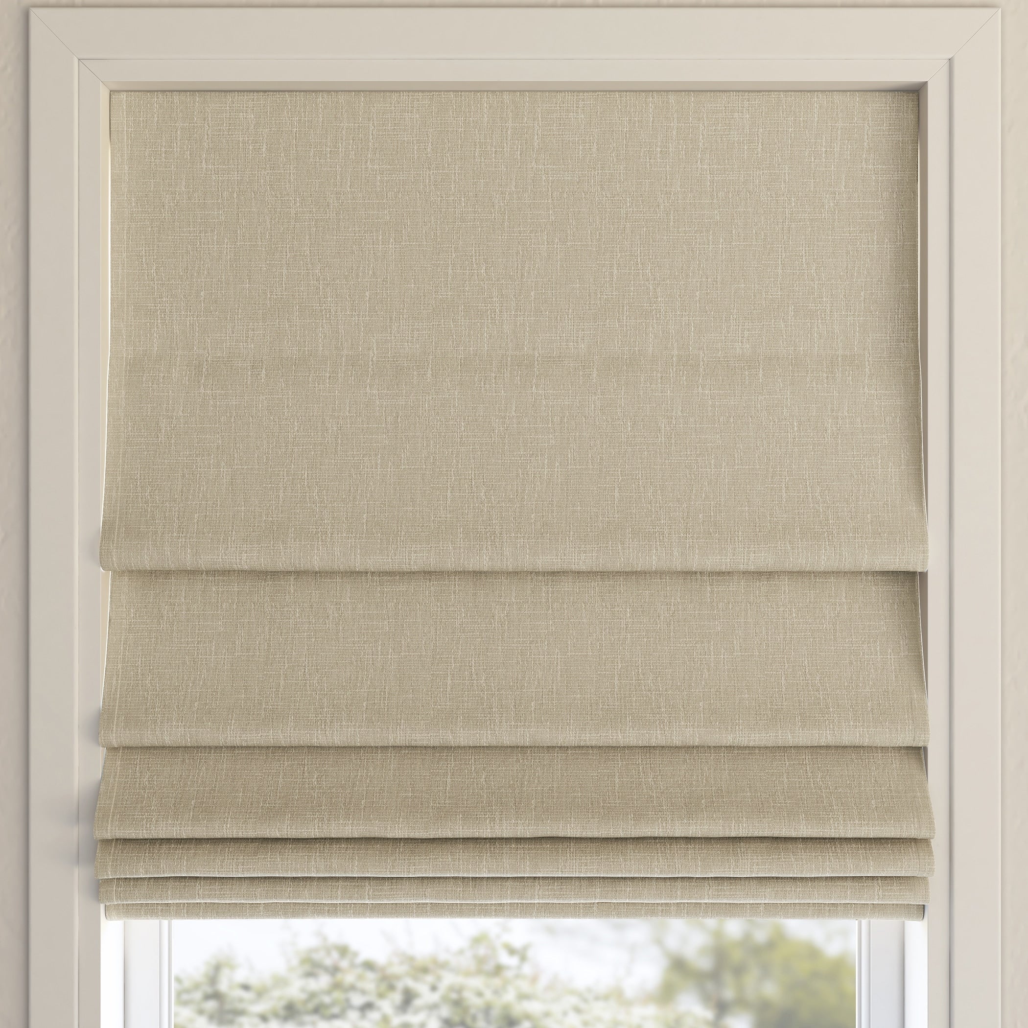Store romain texturé sans fil Sun Zero Pryer, occultant total
