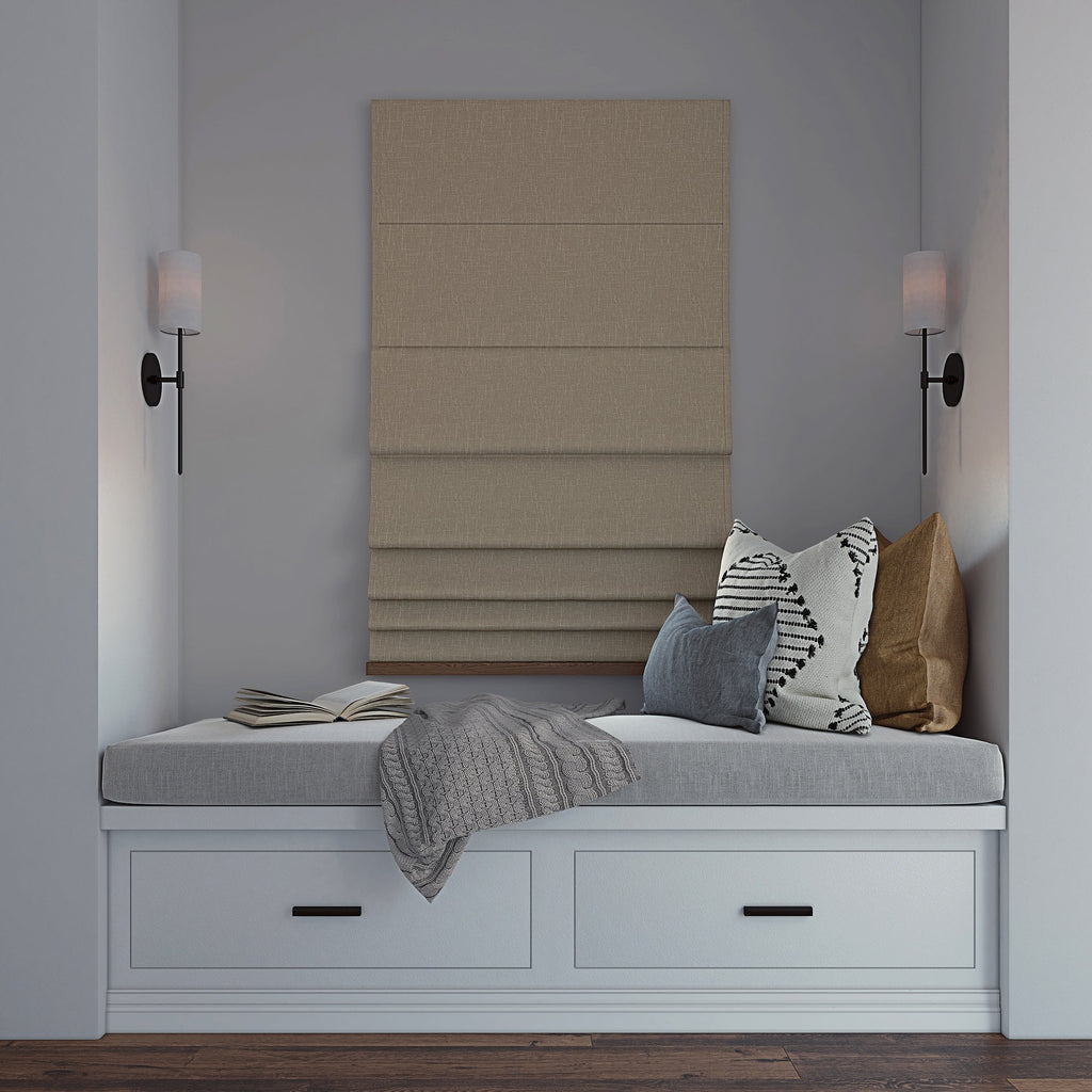 Store romain texturé sans fil Sun Zero Pryer, occultant total