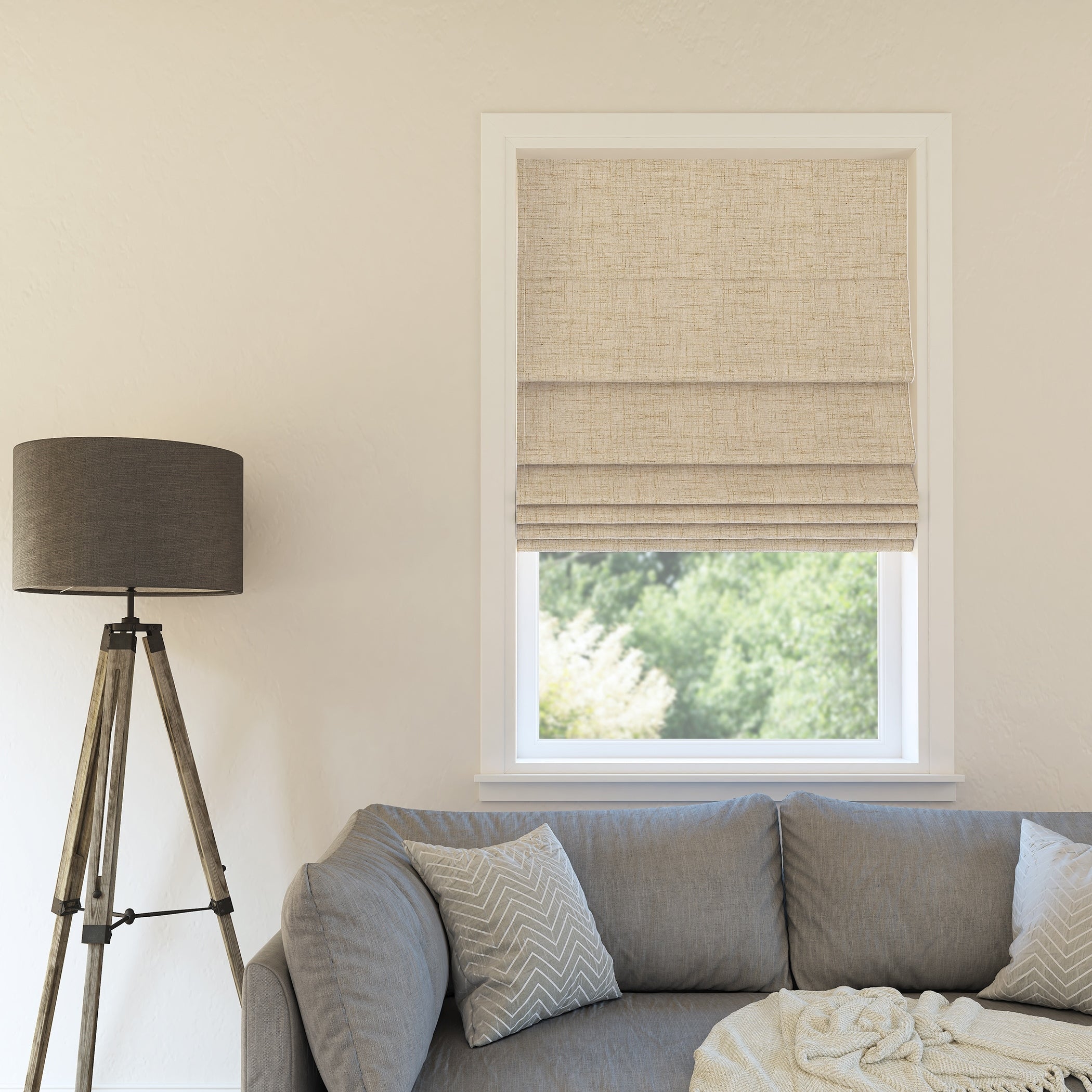 Store romain texturé occultant sans fil Sun Zero Somerton