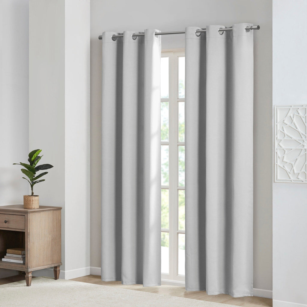 Paire de rideaux occultants à œillets SunSmart Brent, unis et à triple tissage
