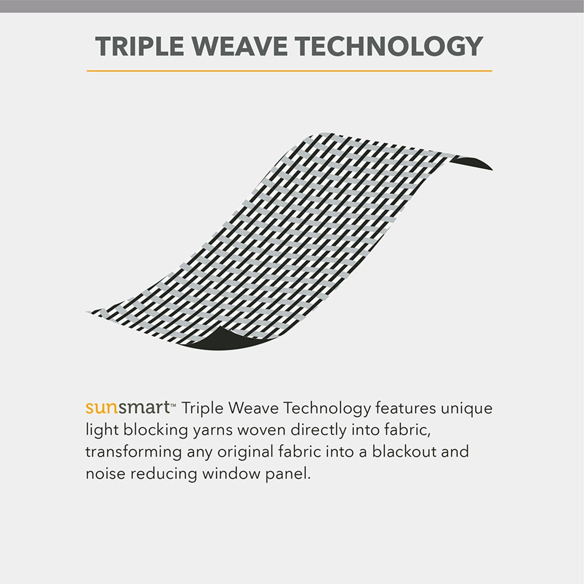 Paire de rideaux occultants à œillets SunSmart Brent, unis et à triple tissage
