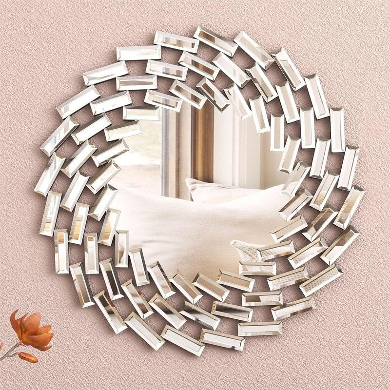 Miroir mural en forme de soleil Miroir d'appoint rond